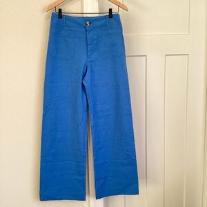 Anthropologie Blue Wide-Leg Pants